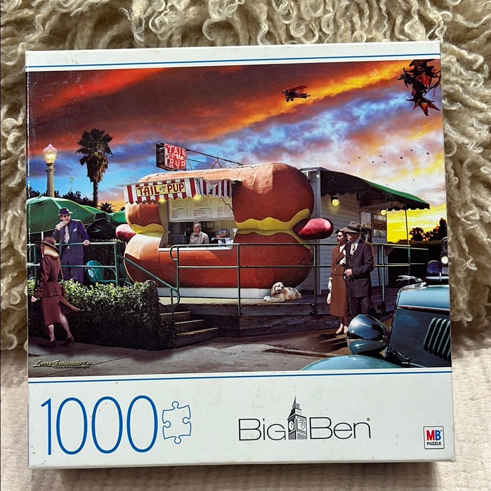 Cardinal Big Ben Hot Diggity Dog 1000 Piece Puzzle SALE🔴3/$25!